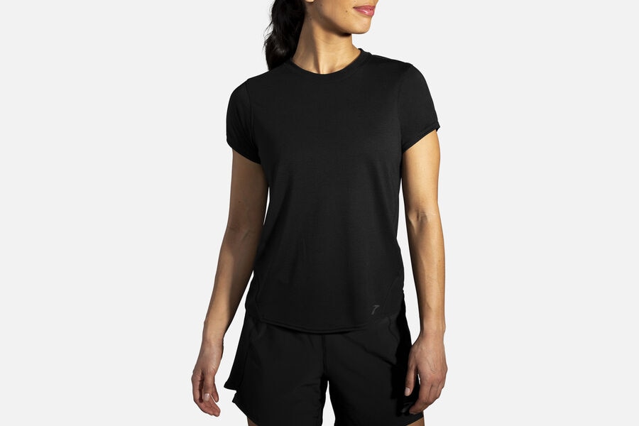 Brooks Women's Distance Sleeve Tops Black ( TACGS6482 )